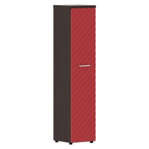 Шкаф-стеллаж TORR LUX TLHC 42.1 колонка с глухой дверью и топом 435х452х1958 Венге/ Красный в Перми