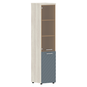 Шкаф-стеллаж TORR LUX TLHC 42.2 L колонка комбинированная с топом 435х452х1958 Сосна Эдмонт/ Серо-голубой в Перми