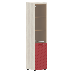 Стеллаж с дверью TORR LUX TLHC 42.2 R колонка комбинированная с топом 435х452х1958 Сосна Эдмонт/ Красный в Перми