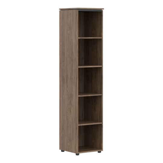 Шкаф колонка с глухой средней дверью MORRIS TREND Антрацит/Кария Пальмира MHC 42.6 (429х423х1956) в Перми - изображение 1