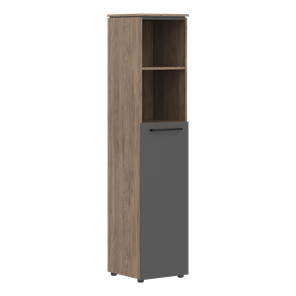 Шкаф колонка с глухой средней дверью MORRIS TREND Антрацит/Кария Пальмира MHC 42.6 (429х423х1956) в Перми - предосмотр