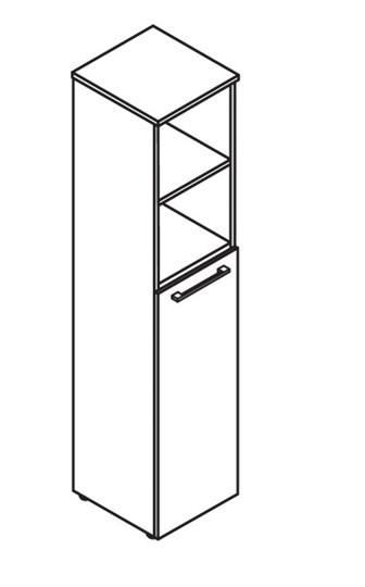 Шкаф высокий MORRIS  Дуб Базель/Венге Магия MHC 42.6 (429х423х1956) в Перми - изображение 1