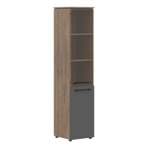 Шкаф высокий комбинированный MORRIS TREND Антрацит/Кария Пальмира MHC  42.2 (429х423х1956) в Перми - предосмотр
