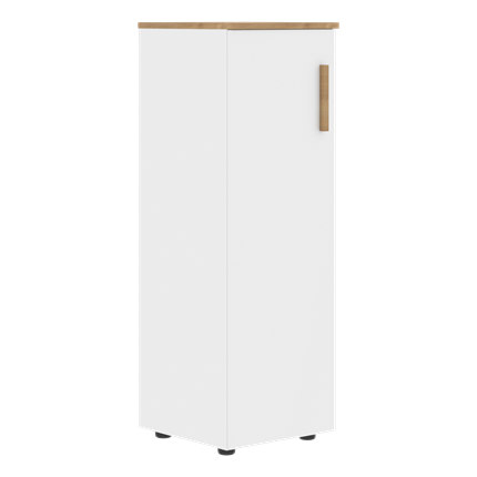 Средний шкаф колонна с глухой дверью левой FORTA Белый-Дуб Гамильтон  FMC 40.1 (L) (399х404х801) в Перми - изображение