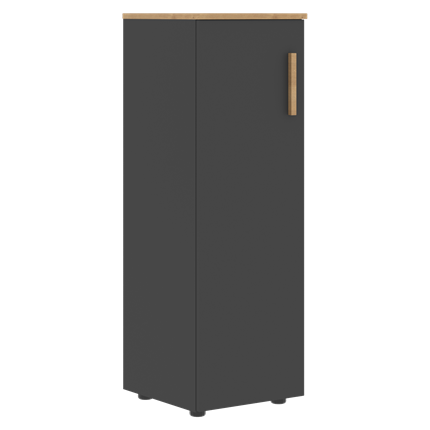 Средний шкаф колонна с левой дверью  FORTA Графит-Дуб Гамильтон   FMC 40.1 (L) (399х404х801) в Перми - изображение