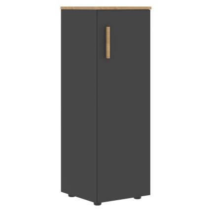 Шкаф колонна средний с правой дверью FORTA Графит-Дуб Гамильтон   FMC 40.1 (R) (399х404х801) в Перми - изображение