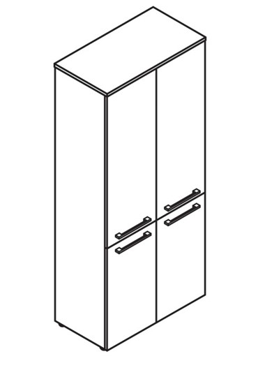 Шкаф с глухими дверьми MORRIS  Дуб Базель/Венге Магия MHC 85.3 854х423х1956 в Перми - изображение 2
