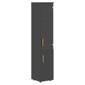 Высокий шкаф с глухой дверью колонна FORTA Черный Графит  FHC 40.2 (L/R) (399х404х1965) в Перми