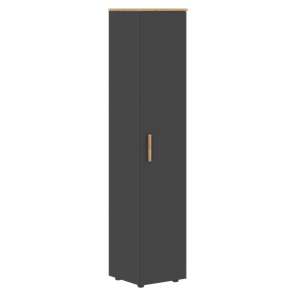 Высокий шкаф колонна с глухой дверью FORTA Графит-Дуб Гамильтон   FHC 40.1 (L/R) (399х404х1965) в Перми
