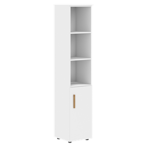 Высокий шкаф с глухой малой дверью  правой FORTA Белый FHC 40.5 (R) (399х404х1965) в Березниках