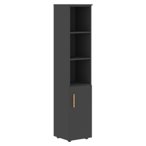 Высокий шкаф колонна с глухой малой дверью правой FORTA Черный Графит  FHC 40.5 (R) (399х404х1965) в Березниках