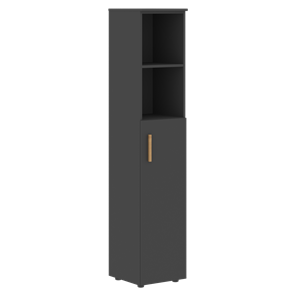 Высокий шкаф колонна с глухой средней дверью правой FORTA Черный Графит  FHC 40.6 (R) (399х404х1965) в Перми - предосмотр