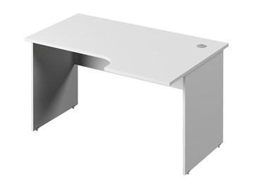 Письменный стол С-34 правый, цвет Белый в Чайковском