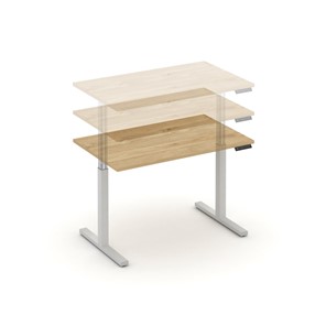 Электроподъемный стол Move UP MV.SE-3.7, Белый металл/Тиквуд светлый в Перми - предосмотр 1