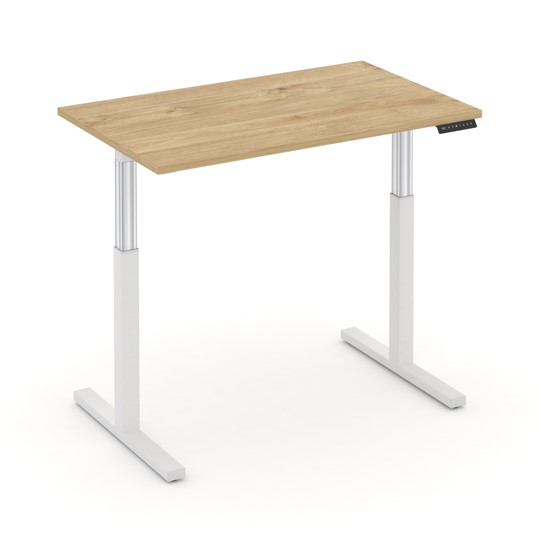 Электроподъемный стол Move UP MV.SE-3.7, Белый металл/Тиквуд светлый в Перми - изображение 2