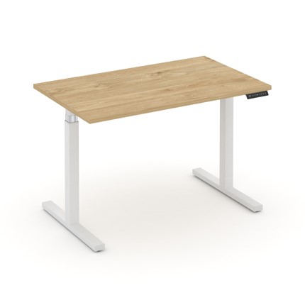 Электроподъемный стол Move UP MV.SE-3.7, Белый металл/Тиквуд светлый в Перми - изображение