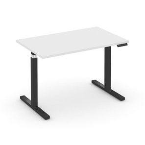 Офисный стол Move UP MV.SE-3.7, Черный металл/Белый бриллиант в Перми - предосмотр