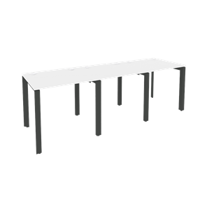 Стол на металлокаркасе O.MP-RS-3.0.7 (Антрацит/Белый бриллиант) в Березниках