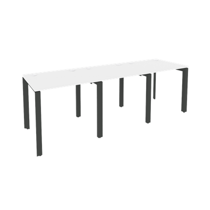 Стол на металлокаркасе O.MP-RS-3.0.7 (Антрацит/Белый бриллиант) в Перми - изображение