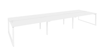 Офисный стол на металлокаркасе O.MO-D.RS-6.4.7, Белый/Белый бриллиант в Перми