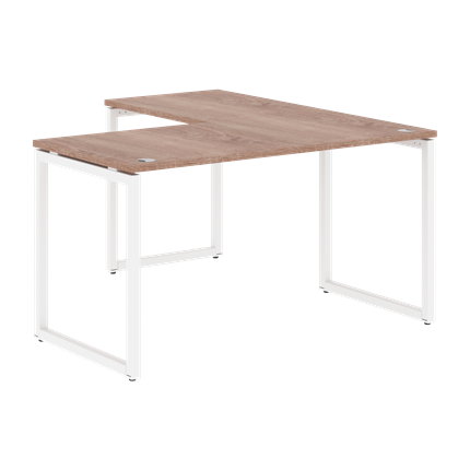 Стол письменный угловой левый XTEN-Q Дуб-сонома- белый XQCT 1415 (L) (1400х1500х750) в Березниках - изображение