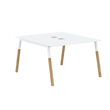 Переговорный стол FORTA Белый-Белый-Бук  FWST 1113 (1180x1346x733) в Перми - изображение