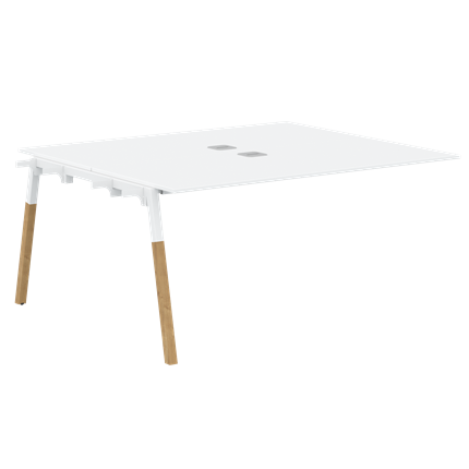 Переговорный стол FORTA Белый-Белый-Бук FIWST 1513 (1580х1346х733) в Перми - изображение