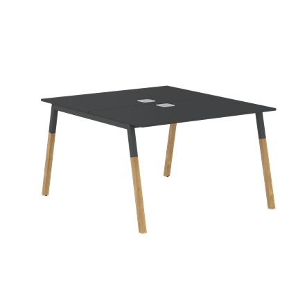 Стол для переговоров FORTA Черный Графит-Черный Графит-Бук  FWST 1113 (1180x1346x733) в Перми - изображение