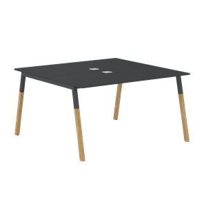 Стол для переговоров FORTA Черный Графит-Черный Графит-Бук  FWST 1313 (1380x1346x733) в Кунгуре