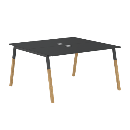 Стол для переговоров FORTA Черный Графит-Черный Графит-Бук  FWST 1313 (1380x1346x733) в Перми - изображение