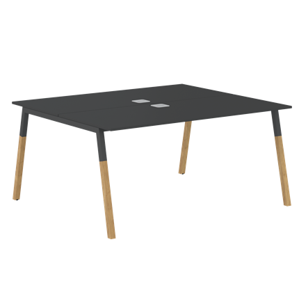 Стол для переговоров FORTA Черный Графит-Черный Графит-Бук FWST 1513 (1580x1346x733) в Перми - изображение