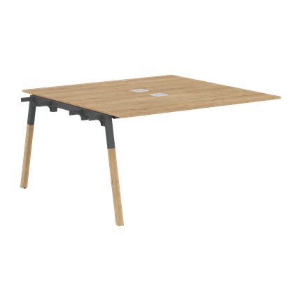 Переговорный стол FORTA Дуб Гамильтон-Черный графит-Бук FIWST 1313 (1380х1346х733) в Чайковском - изображение
