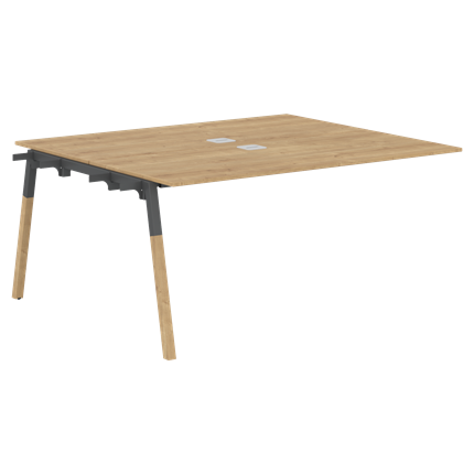 Переговорный стол FORTA Дуб Гамильтон-Черный графит-Бук FIWST 1513 (1580х1346х733) в Перми - изображение