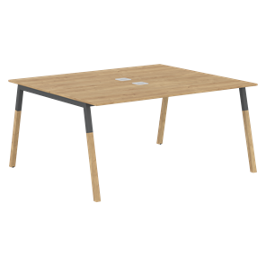 Переговорный стол FORTA Дуб Гамильтон-Черный графит-Бук FWST 1513 (1580x1346x733) в Кунгуре