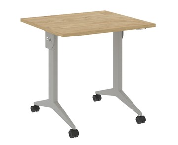 Складной мобильный стол X.M-0.7, Металл серый/Тиквуд светлый в Перми