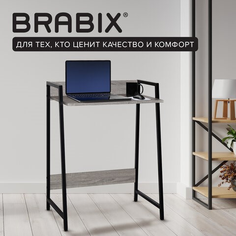Стол на металлокаркасе BRABIX "LOFT CD-003", 640х420х840 мм, цвет дуб антик, 641216 в Перми - изображение 11