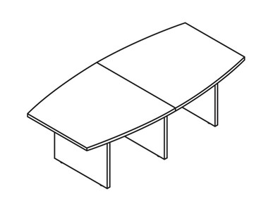 Стол для переговорки MORRIS TREND Антрацит/Кария Пальмираа MCT 2412.1 (2400x1200x750) в Кунгуре - предосмотр 1