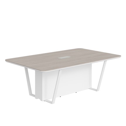 Стол для заседаний LINE Дуб-серый-белый СФ-571722.1 (2200х1340х754) в Перми - изображение