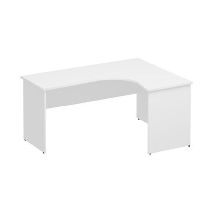 Угловой стол Комфорт, белый премиум, правый (160x120x75) К 125 в Перми - изображение