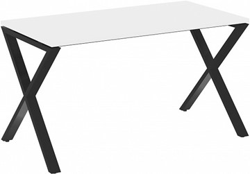 Письменный стол Loft VR.L-SRX-3.7, Белый Бриллиант/Черный металл в Перми