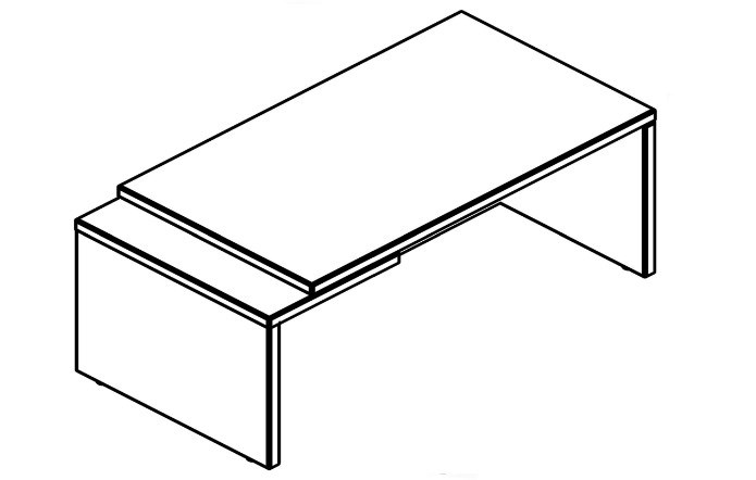 Рабочий стол для руководителя Torr Z, TCT 189L, левый (1800x900x750), дуб девон в Перми - изображение 1