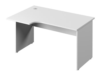 Эргономичный стол С-34 левый, цвет Белый в Перми