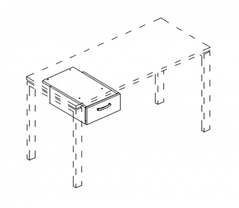 Тумба подвесная 1-ящичная (для стола 80) А4 (35.3x60.3x15.2) белый премиум, А4 216 БП в Перми