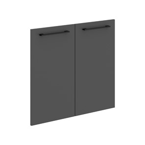 Дверь для шкафа низкая MORRIS TREND Антрацит/Кария Пальмира MLD 42-2 (844х765х18) в Березниках