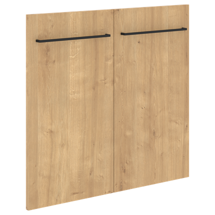 Дверь глухая двойная низкая LOFTIS Дуб Бофорд LLD 40-2 (790х18х734) в Перми - изображение