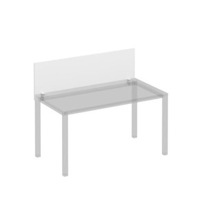 Экран для стола 140 на белом металлокаркасе Комфорт КФ, белый премиум (140x45x1.8) К.Б 842 в Перми
