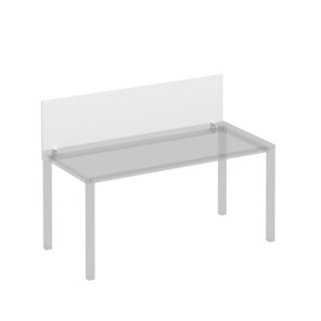 Экран для стола 160 на белом каркасе с кронштейнами Комфорт КФ, белый премиум (160x45x1.8) К.Б 843 в Чайковском