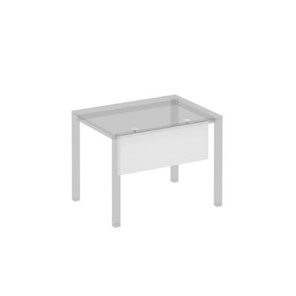Экран стола защитный (ДСП) с кронштейнами для стола 100 на белом металлокаркасе Комфорт КФ, белый премиум (85x3.2x1.8) К.Б1 810 в Березниках