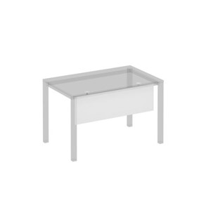 Экран стола защитный (ДСП) с кронштейнами для стола 120 на белом металлокаркасе Комфорт КФ, белый премиум (120x3.2x1.8) К.Б1 812 в Перми