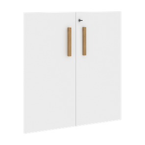 Двери для шкафов низкие с замком FORTA Белый FLD 40-2(Z) (794х18х766) в Кунгуре